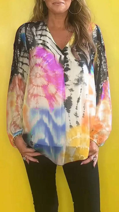 🔥Vente du dernier jour 49%🔥Top à tie-dye décontracté décontracté