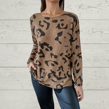 ⏳Vente limitée 49% OFF🌸Pull italien à imprimé animalier