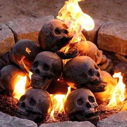 🎃2024 HALLOWEEN HOT SALE 49% OFF🔥Ceramic Fireproof Fire Pit Skull 💀