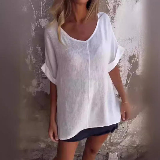 Oversized V-Neck T Shirt for Women