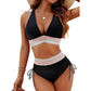 👙Soldes du dernier jour - 49% de réduction🎉Ensemble 2 pièces de bikini patchwini à col en V