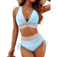 👙Soldes du dernier jour - 49% de réduction🎉Ensemble 2 pièces de bikini patchwini à col en V