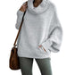 🎄49% de réduction🎁Pull femme à encolure chauve-souris et pochette