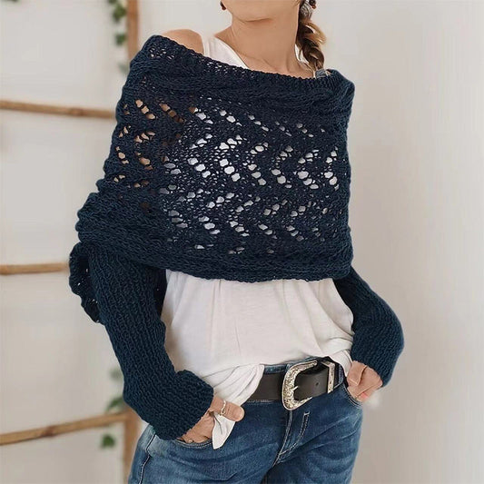 💞HEISSER VERKAUF 49% RABATT💞Châle en tricot découpé à doubles manches pour femmes