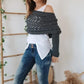 💞HEISSER VERKAUF 49% RABATT💞Châle en tricot découpé à doubles manches pour femmes