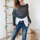 💞HEISSER VERKAUF 49% RABATT💞Châle en tricot découpé à doubles manches pour femmes
