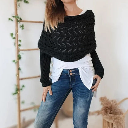 💞HEISSER VERKAUF 49% RABATT💞Châle en tricot découpé à doubles manches pour femmes