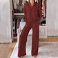 Ensemble de mode décontracté pour femme (haut + pantalon)