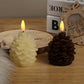 Bougies LED sans Flamme en Forme de Pomme de Pin pour la Décoration des Fêtes