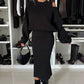 🍂49% de réduction🍂Ensemble 2 pièces sweat-shirt et robe sans manches pour femme
