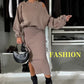 🍂49% de réduction🍂Ensemble 2 pièces sweat-shirt et robe sans manches pour femme