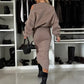 🍂49% de réduction🍂Ensemble 2 pièces sweat-shirt et robe sans manches pour femme