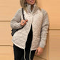 🍂49% de réduction🍂Veste matelassée en patchwork en tricot pour femmes