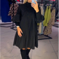 🌷Temps limité 49% DE RÉDUCTION💞🌈Robe à col montant à manches lanternes pour femmes de taille supérieure 👗🌟