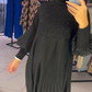 🌷Temps limité 49% DE RÉDUCTION💞🌈Robe à col montant à manches lanternes pour femmes de taille supérieure 👗🌟