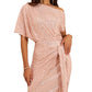 💃 Soldes du dernier jour - 49% DE RÉDUCTION 🎉Robe plissée étincelante à une épaule✨