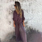 Ensemble Tendance et Ample en Deux Pièces pour Femmes : Haut Boutonné et Pantalon