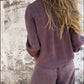 Ensemble Tendance et Ample en Deux Pièces pour Femmes : Haut Boutonné et Pantalon