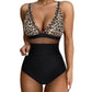 💥Dernier jour Vente spéciale 49% DE RÉDUCTION💃Maillot de bain une pièce en maille contrastée froncée pour femme