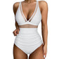 💥Dernier jour Vente spéciale 49% DE RÉDUCTION💃Maillot de bain une pièce en maille contrastée froncée pour femme