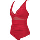 💥Dernier jour Vente spéciale 49% DE RÉDUCTION💃Maillot de bain une pièce en maille contrastée froncée pour femme