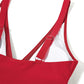💥Dernier jour Vente spéciale 49% DE RÉDUCTION💃Maillot de bain une pièce en maille contrastée froncée pour femme