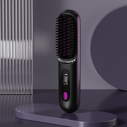 ✨50% de réduction🌸Peigne chauffant sans fil en céramique à lisser les cheveux